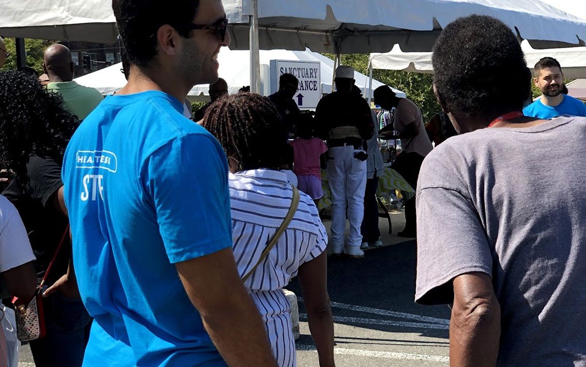 People participating in the event